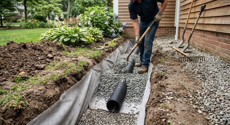 French Ditch Installation in Birmingham, AL